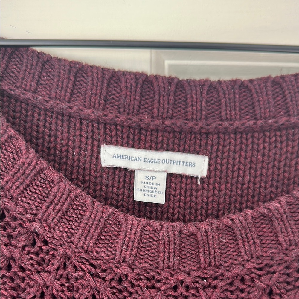 American Eagle Outfitters Deep Burgundy Sweater - Picture 2 of 2